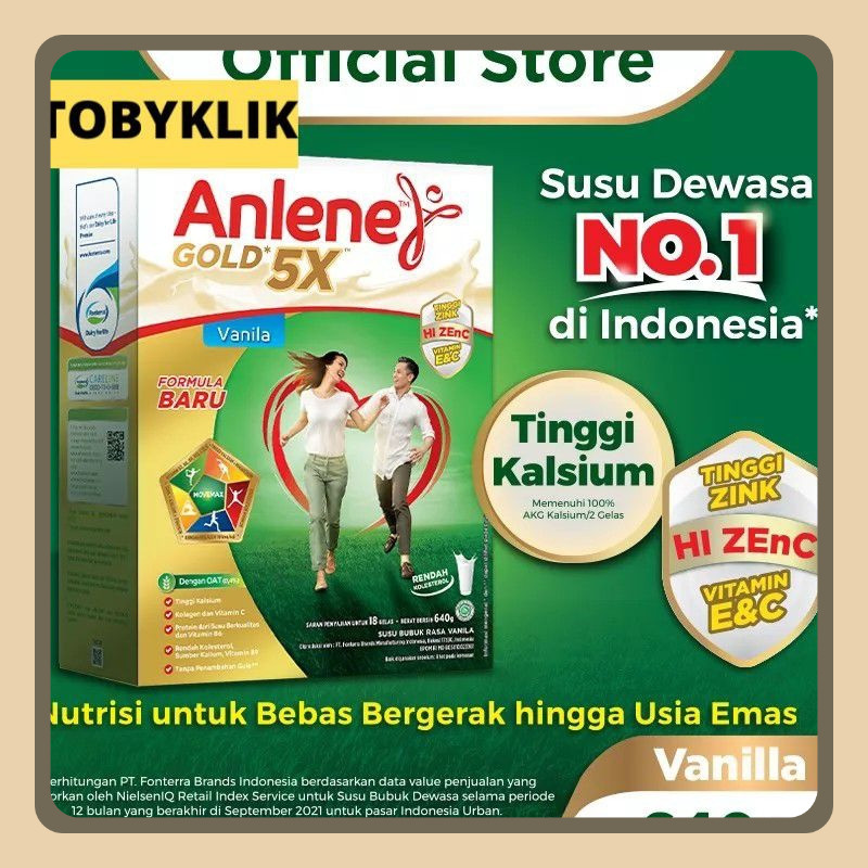 

Anlene Gold 5X / Susu Bubuk Dewasa 600gr dan 850gr