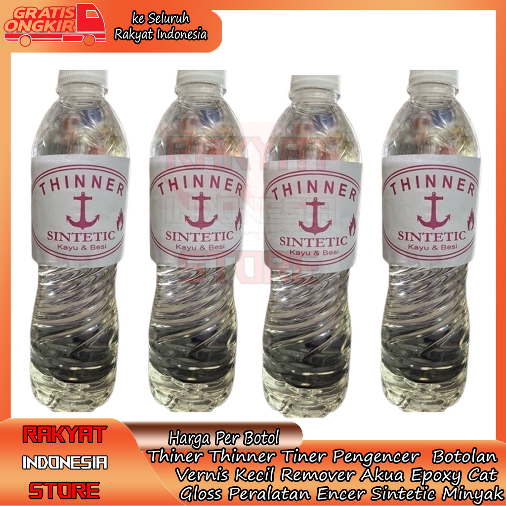 Thiner Thinner Tiner Pengencer  Botolan Vernis Kecil Remover Akua Epoxy Cat Gloss Peralatan Encer Si