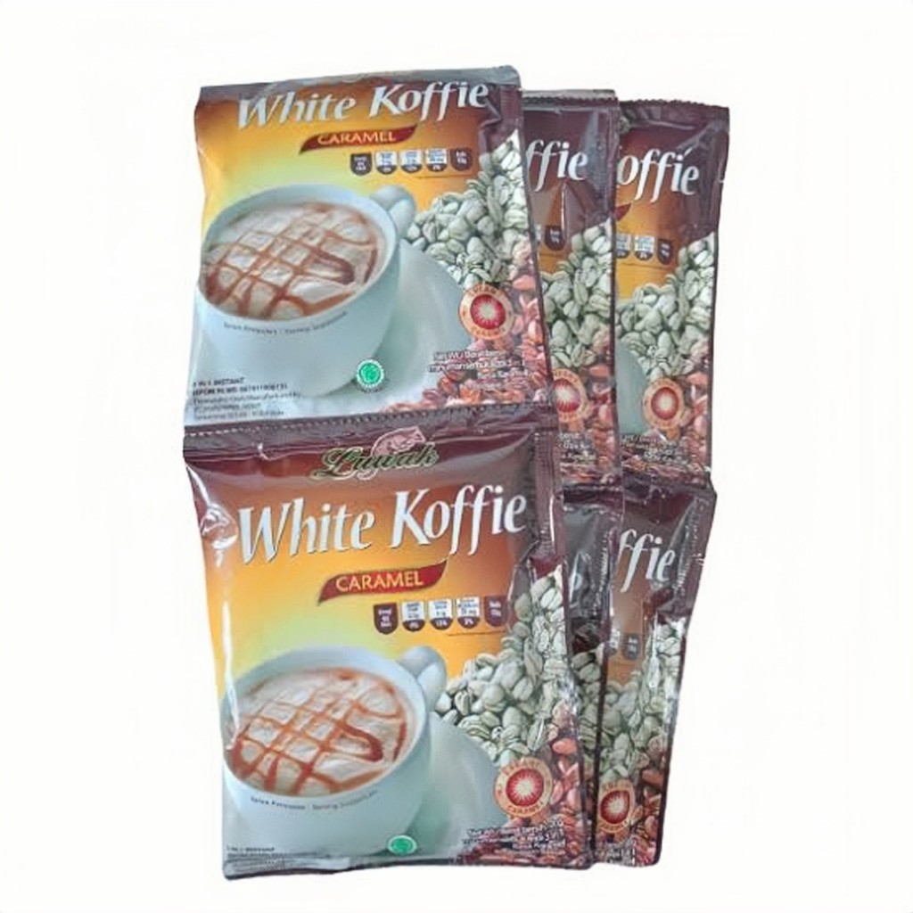 

[Kopi] Luwak White Koffie Caramel 20gr - 1/2 Renceng | Isi 5 Sachet