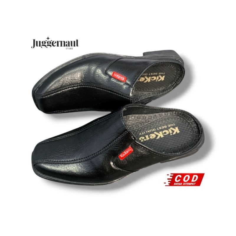 Sepatu Sandal Selop Bustong Anak Laki - Laki Hitam | Sepatu Formal Sekolah