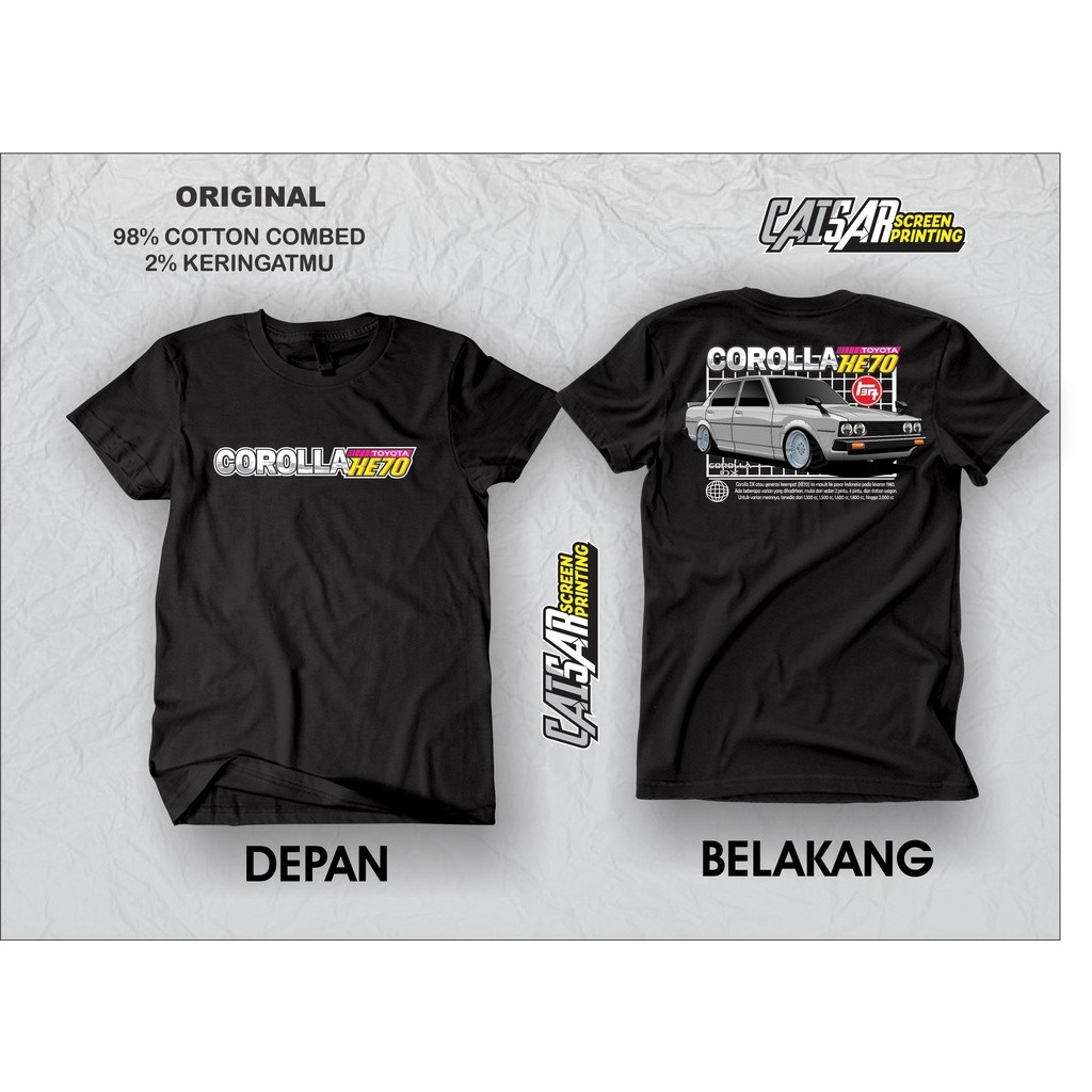 Kaos Baju  TOYOTA COROLLA DX  COROLLA  ENTHUSIASM Kaos Otomotif terlaris