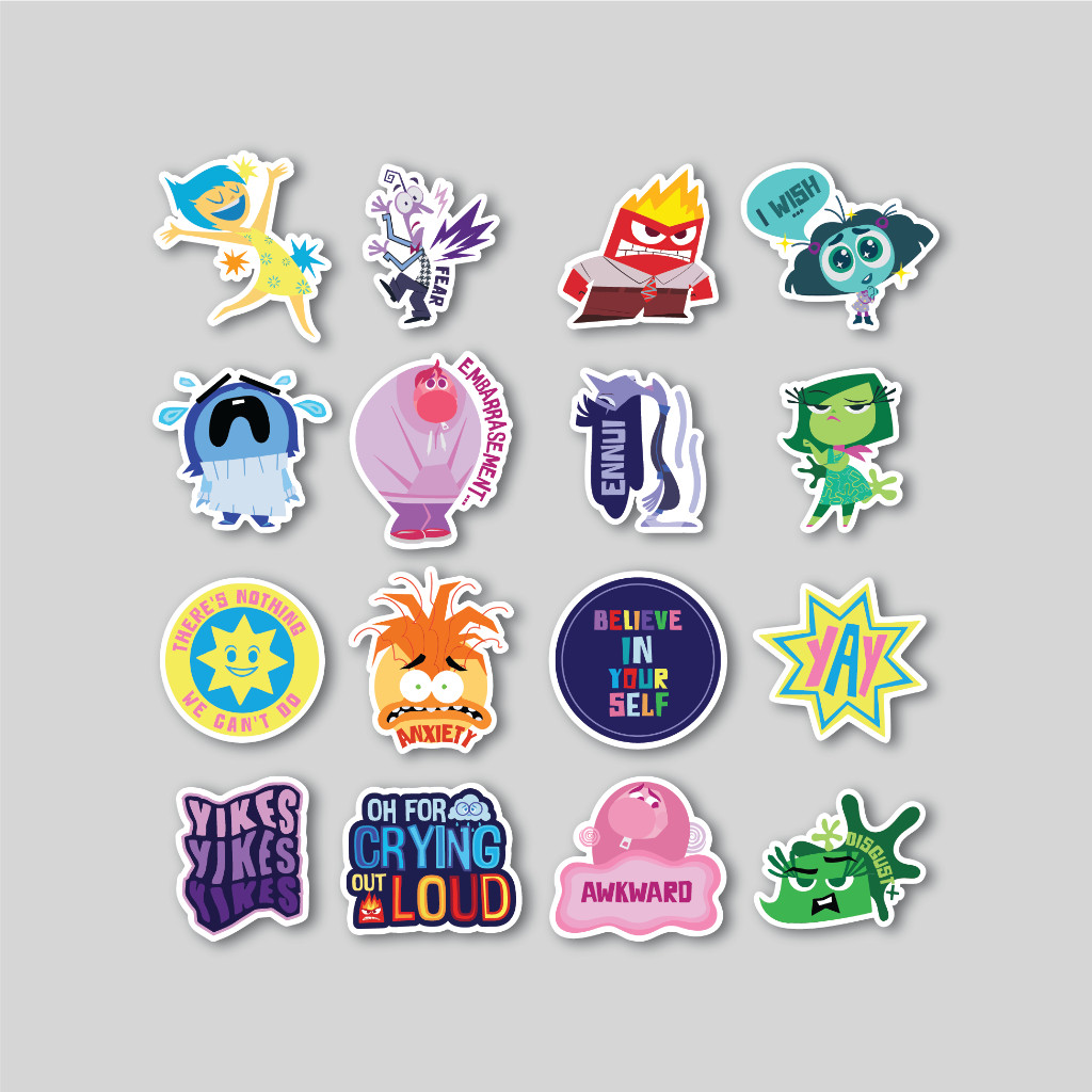 

Sticker Pack Inside Out 2 | Sticker Tumbler | Stiker Laptop Koper Helm