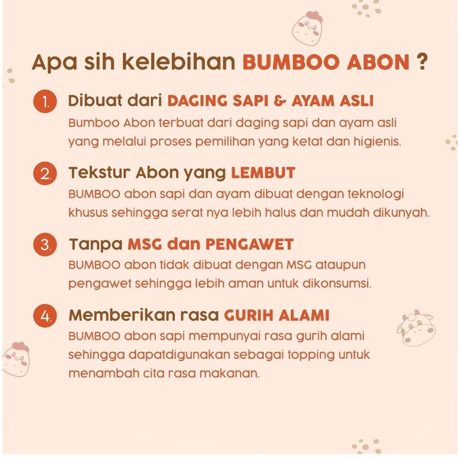 

Classica2106 Bumboo Abon Ayam / Sapi / Ikan Tuna Asli 90Gr - Tekstur Lembut Mpasi Si Kecil - Sumber
