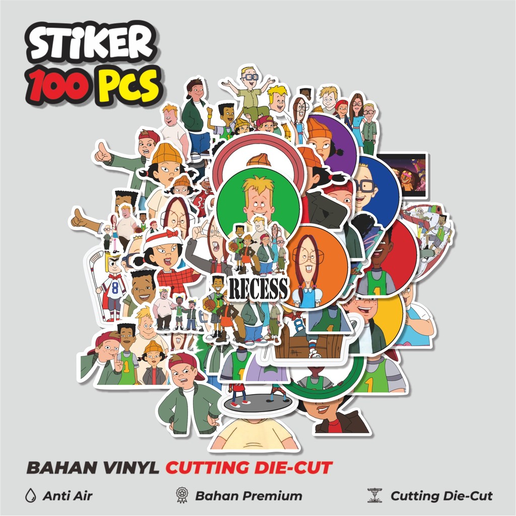 

Terbaru! 50 pcs Sticker Kartun Recess Dekorasi Lucu Kreatif untuk Notebook, Skateboard, HP