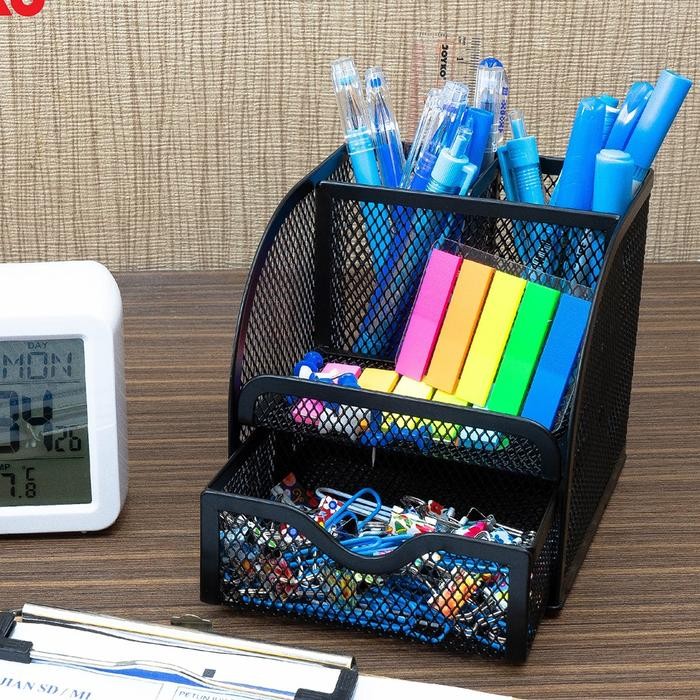 

f Z Joyko Desk Set Pen Holder / Tempat Alat Tulis Tempat Meja Kantor Klip Kertas DS-18
