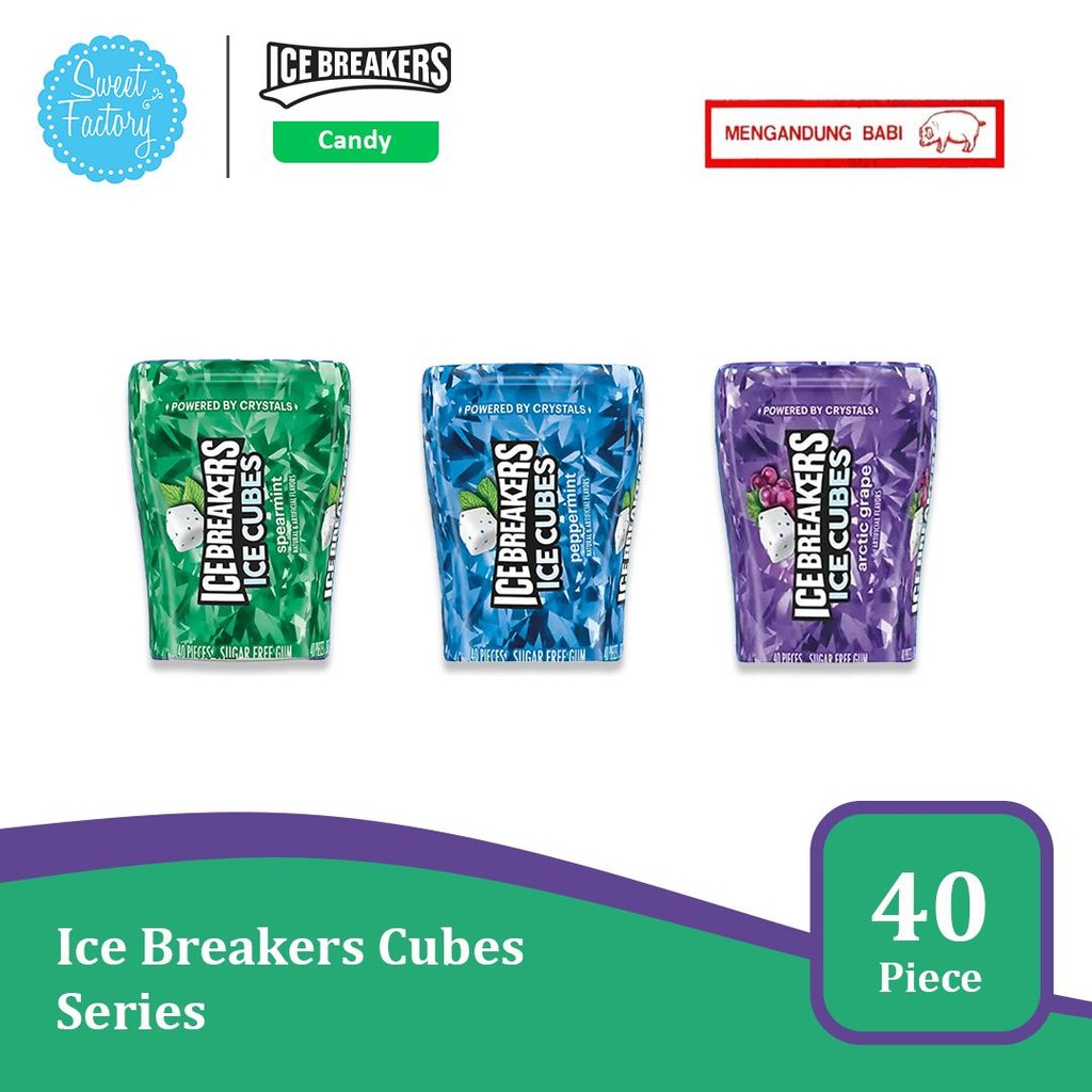 

Ice Breakers Ice Cubes Series - Permen Karet Segar 40 Pcs (3 Varian)