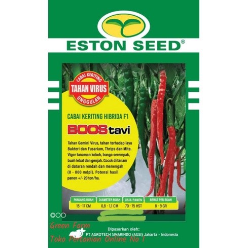 CMK Boos Tavi F1 10gr Tahan Virus Buah Lebat Umur Genjah Original Pabrik Eston Seed Paling Dicari