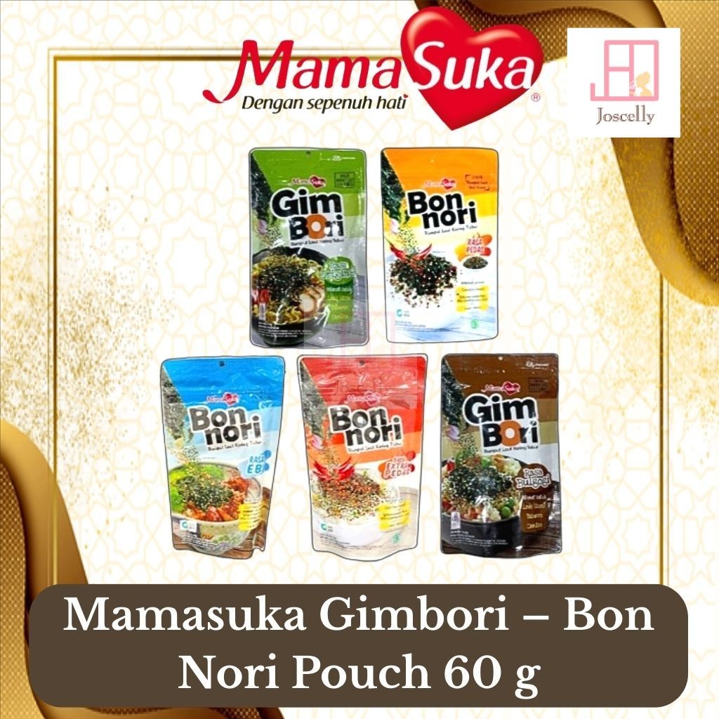 

JOSCELLY.ID MAMASUKA Gim Bori Rumput Laut Kering Tabur Pouch 60 gr