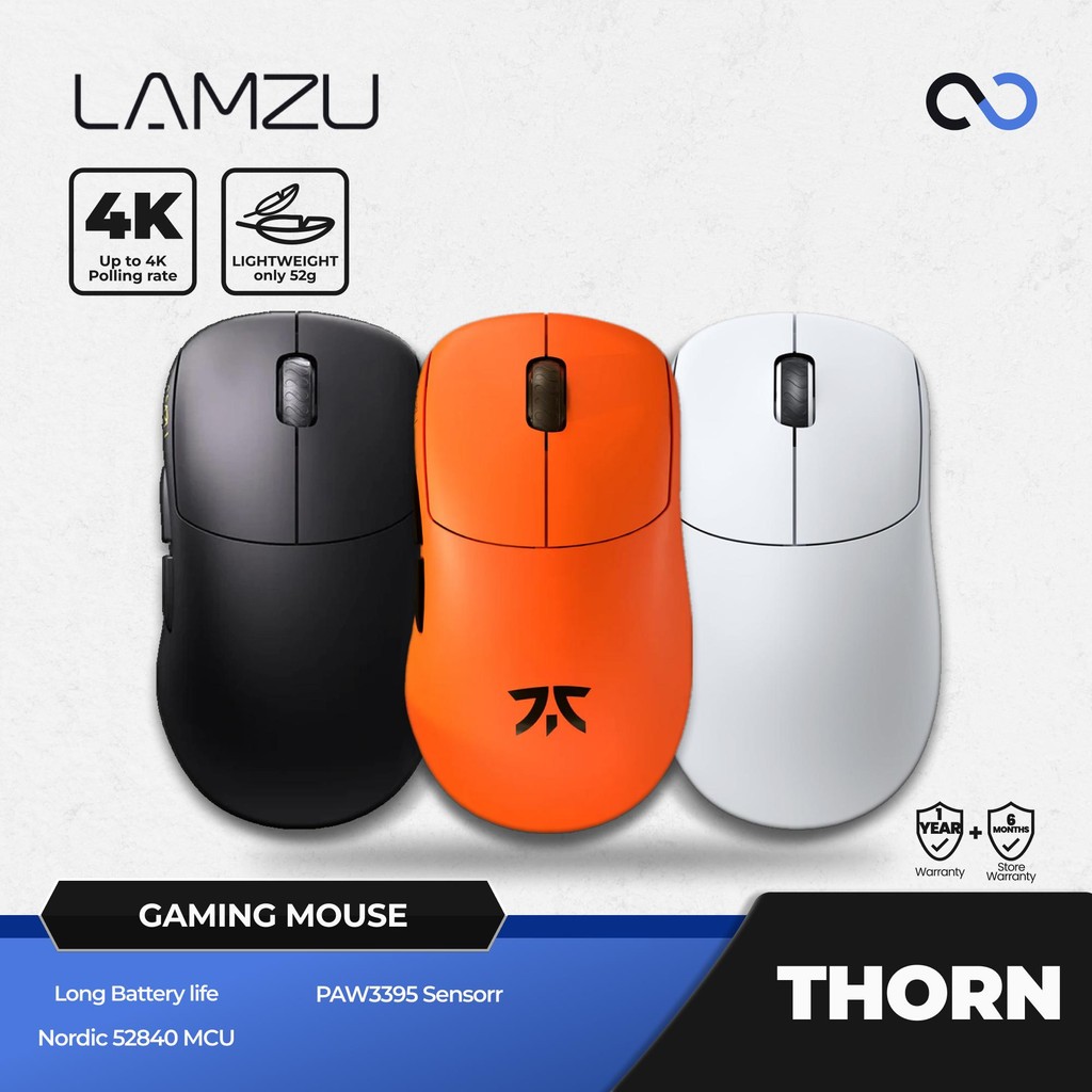 Lamzu Thorn Wireless Ultra Light Ergonomic Gaming Mouse