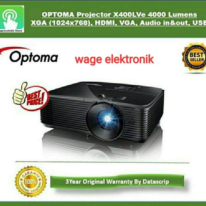 Projector Optoma X400LVe DLP XGA 4000 Ansulument