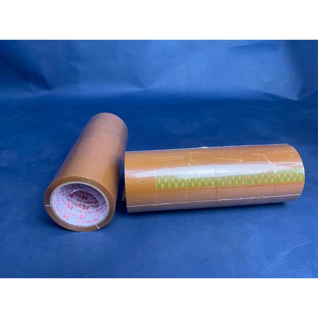 

Lakban Coklat Bening Packing 45mm x 100Yard – Transparan Coklat 1 KARDUS ISI 72 Roll
