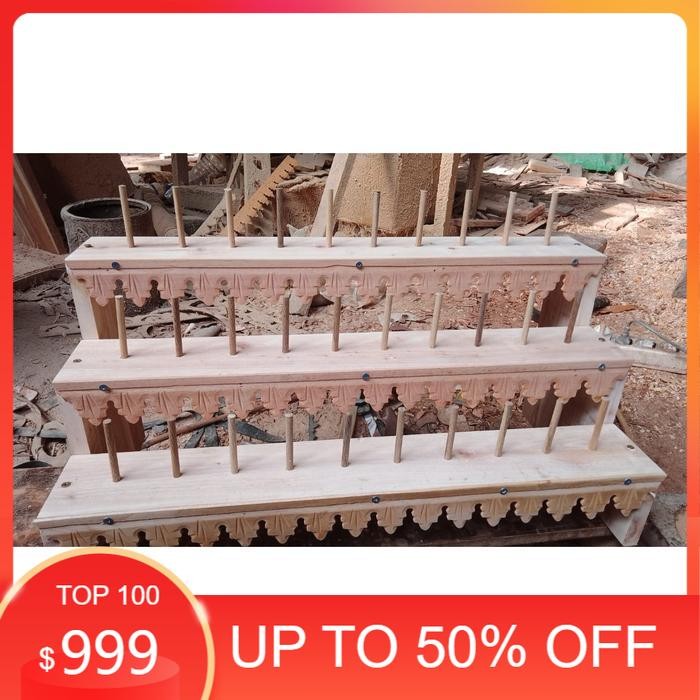 jagrak deder darikayu jati mentah model mewah hias risplang segi tiga pakem ukir bali isi 30 bk  Ker