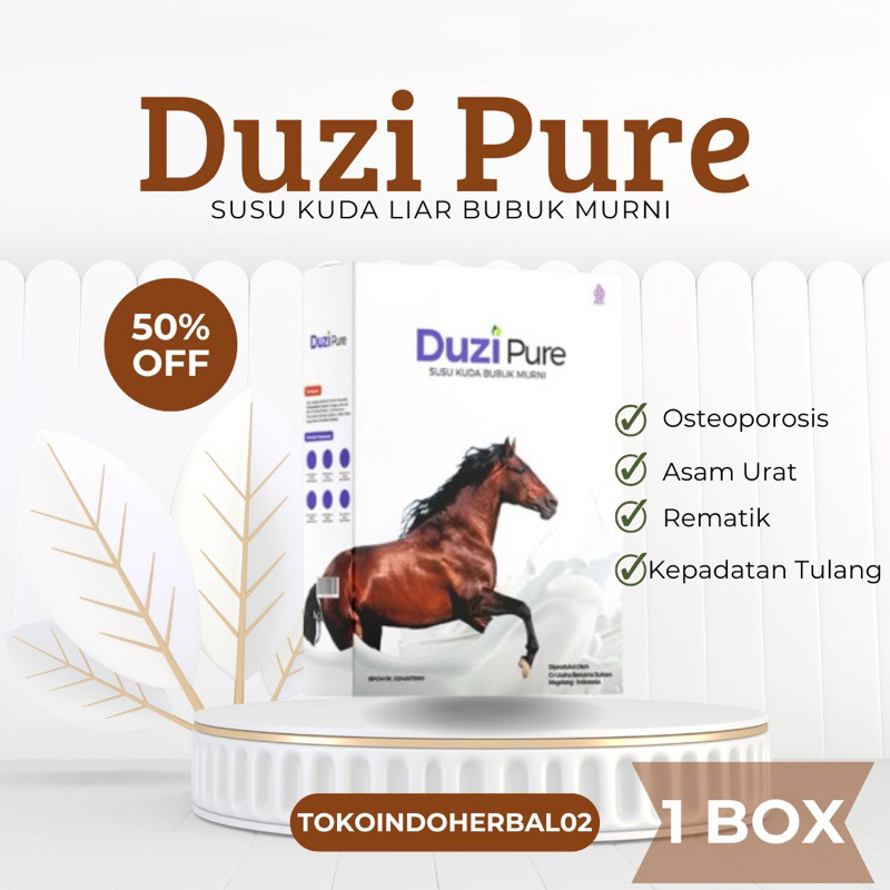 

Duzi Pure Susu Kuda Lombok Original Bantu Redakan Nyeri Sendi dan Kebas 200gr