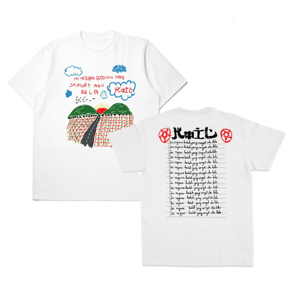 BAND - Koil Ini negara Bodoh Yang Sangat Aku Bela - T shirt Kaos - Cotton Combed 24s
