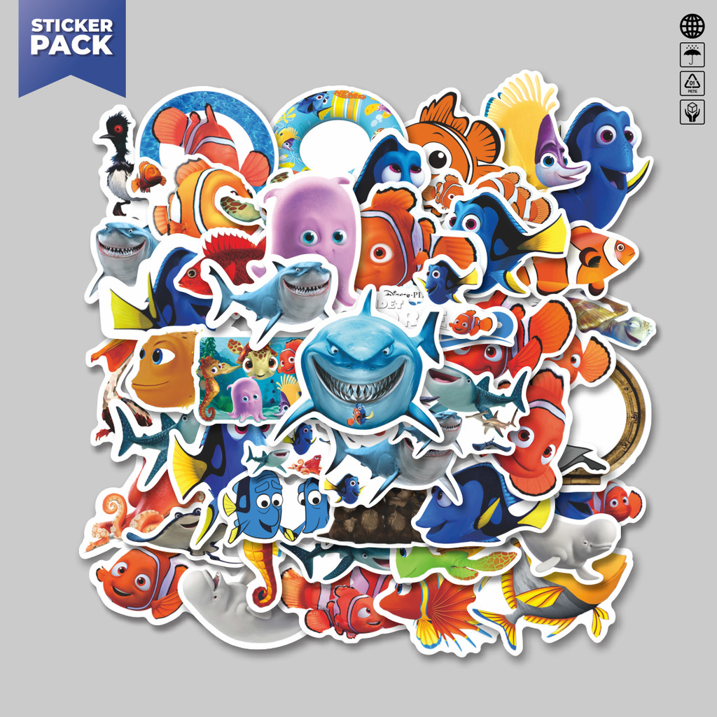 

[100PCS]Stiker Pack Sticker Kartun Nemo Sticker Aesthetic Vinyl Anti Air Dekorasi Sticker Laptop Buku Journal Koper Helm Casing HP Gitar Helm Skateboard