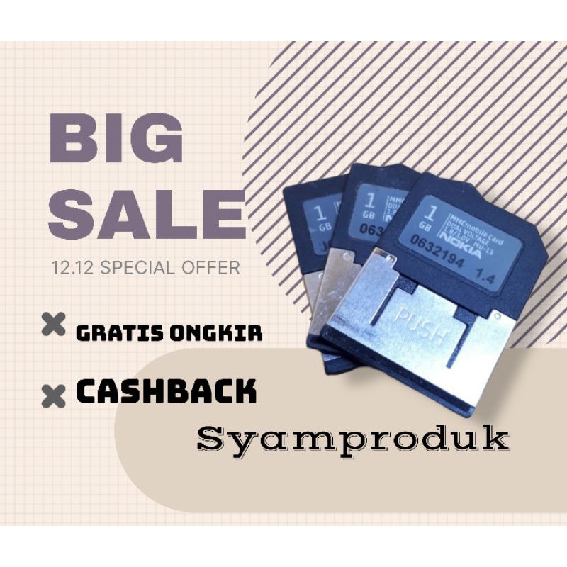 MMC N Gage memory card buat Ngage QD classic 1 GB,N70 ORIGINAL 100%game bonusCO