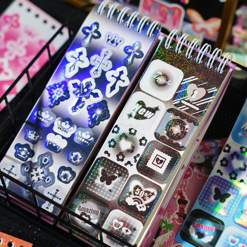

60 pcs Kawaii laser Stickers book Creativity Decorative Hand Account Diary Album Scrapbooking material