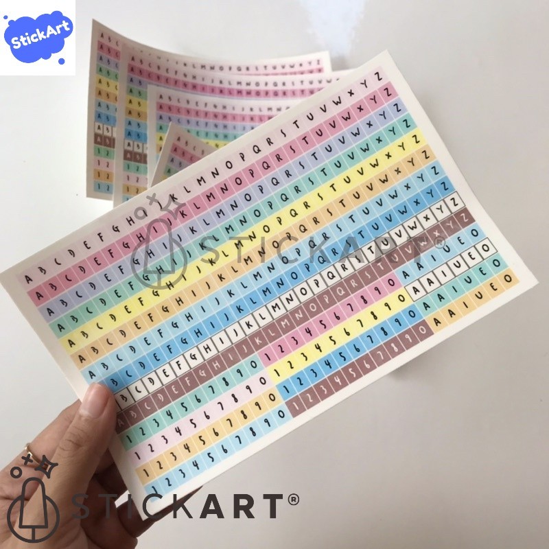 

[STICKART[ transparent alphabet sticker/ journal sticker/ aesthetic sticker KP107 BAHAN DAN KWALITAS PREMIUM