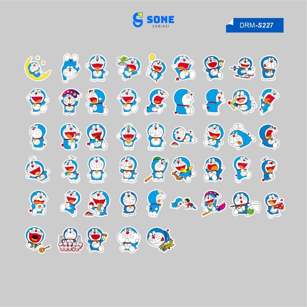 

Stiker Doraemon Aesthetic Paper Vinyl Anti Air Aksesoris Laptop Buku Tumbler