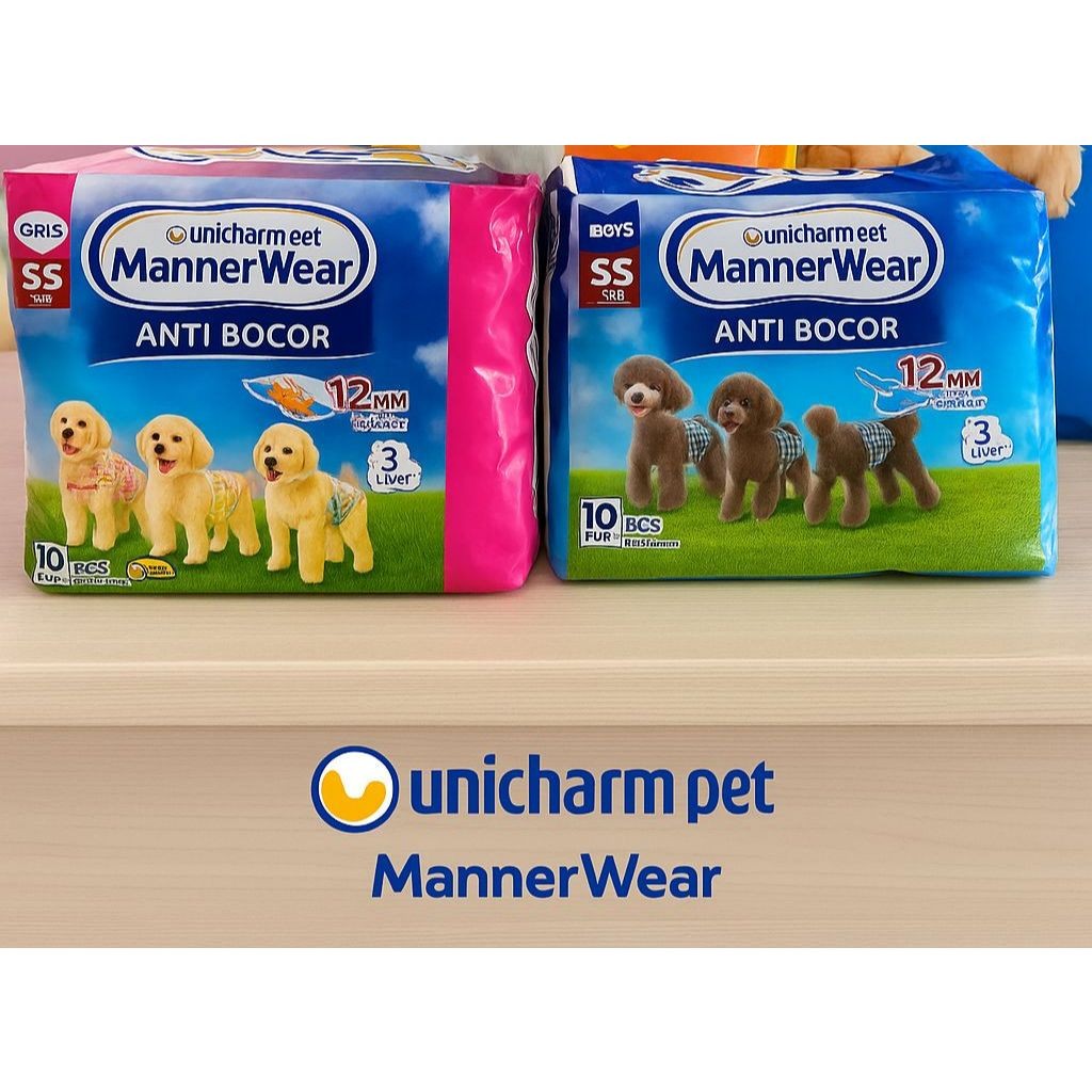 popok anjing UNICHARM PET  Pet Manner Wear Boy & Girl All Size -Popok Anjing ECER Unicharm Pet