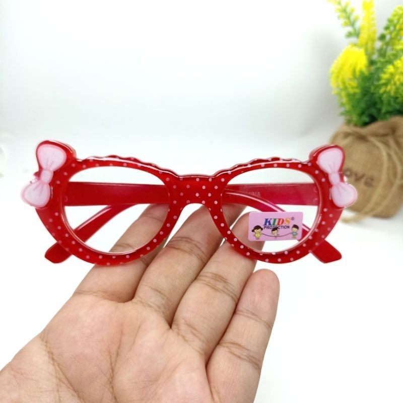 Murah gaya Kacamata Anak Perempuan Polkadot