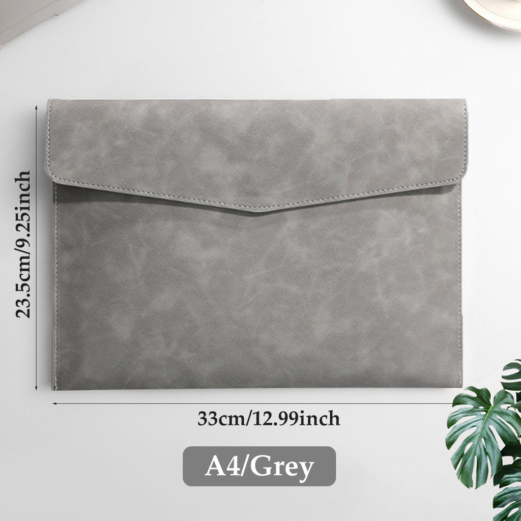 

1pcs Leather A4 File Bag Waterproof Wear-resistant Ultra-large Capacity Folder Business Office School File Storage Supplies