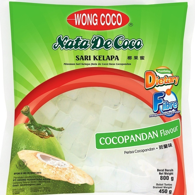 

Toping Minuman Wong Coco Nata De Coco Cocopandan Bag 850 Gr