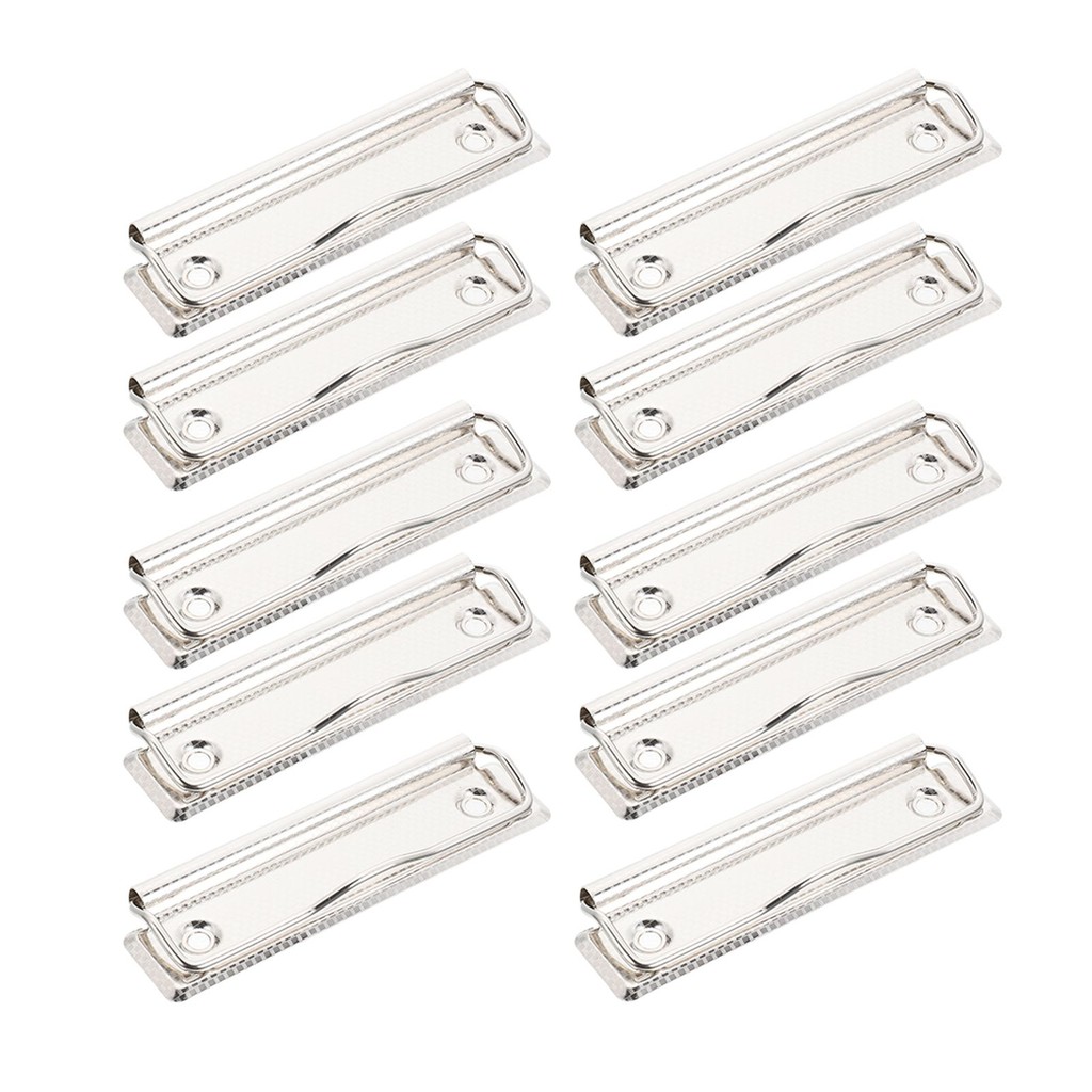

15 Pcs Metal Plate Clip File Board Clips Mountable Clipboards Hardware Folder Iron Paper Office