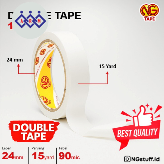 

Double tape NG TAPE MIRIP DOUBLE TAPE JOYKO 24 mm / 1 inchi (1PCS)+ Best Seller