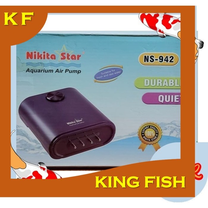 NIKITA STAR NS 942 AERATOR 4 LUBANG pompa udara aquarium