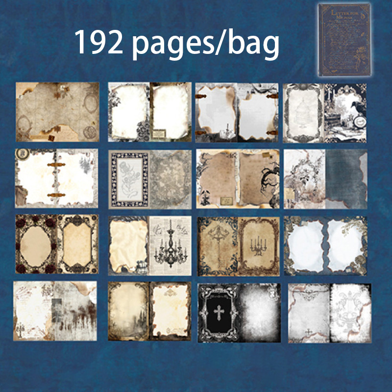

Mr Paper 192pages/bag INS Retro Colour Pages Writable Stamping Book Handbook Collage Material Paper Hardcover Student Notebook