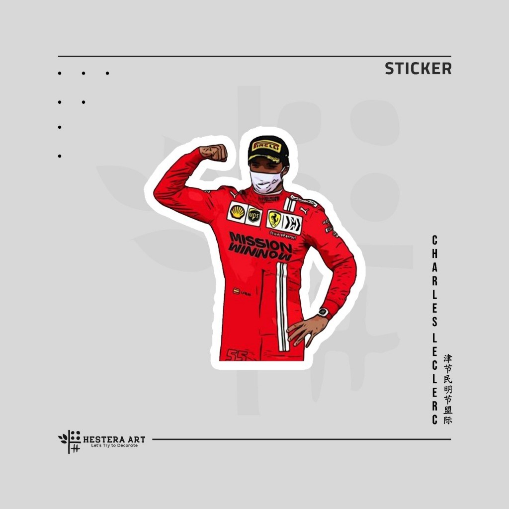 

Stiker Formula 1 F1 Sticker Vinyl Doff Laminasi | Charles Leclerc