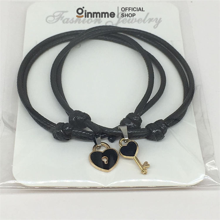 GinmmeSepasang kunci gelang pasangan sederhana gelang kunci cinta perhiasan