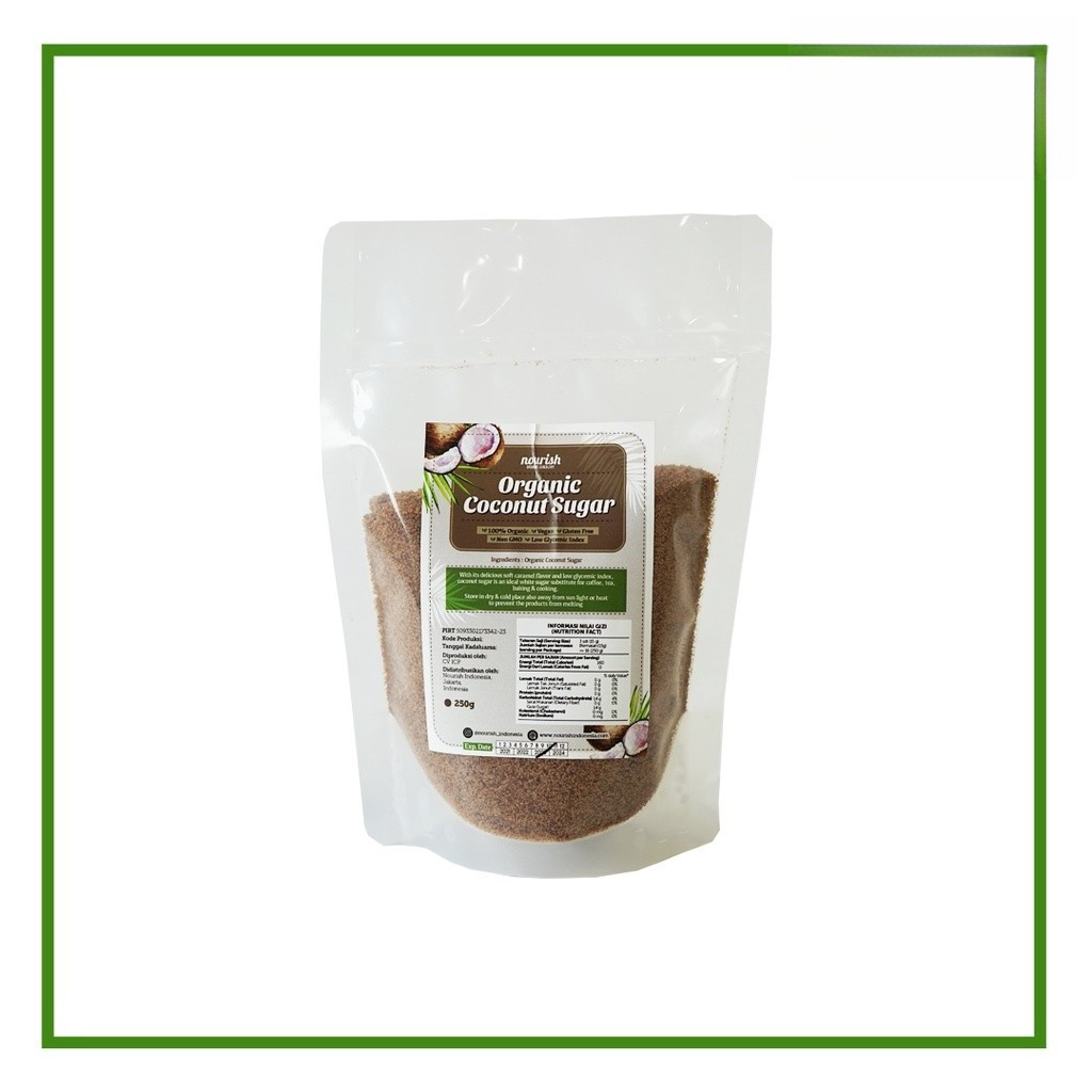 

Organik - Gula Kelapa Organik Nourish Indonesia 250gr | Pemanis Alami Sehat
