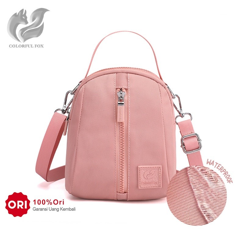 sarmilaayyshopCOLOURFUL FOX 0419 Tas Selempang Wanita Sling Bag Wanita Hand Bag Wanita Bahan Anti Ai
