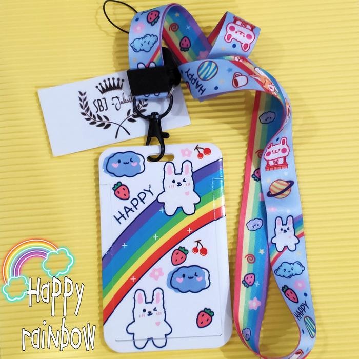

AHHA Animation Tempat kartu / ID card holder /flash card e toll / name tag HAPPY RAINBOW - Happy Rainbow