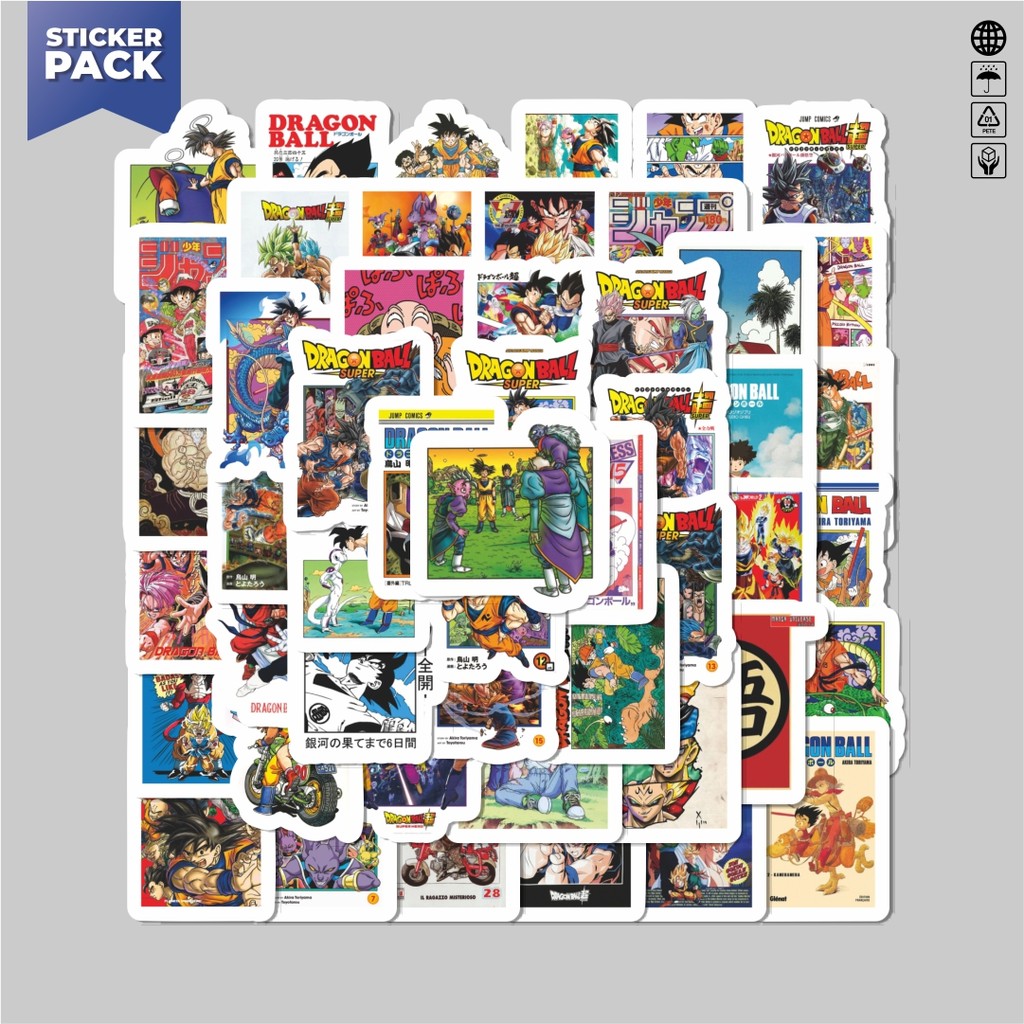 

[100PCS]Stiker Pack Stiker Dragon Ball Poster Aesthetic Vinyl Anti Air Dekorasi Sticker Laptop Buku Journal Koper Helm Casing HP Gitar Helm Skateboard