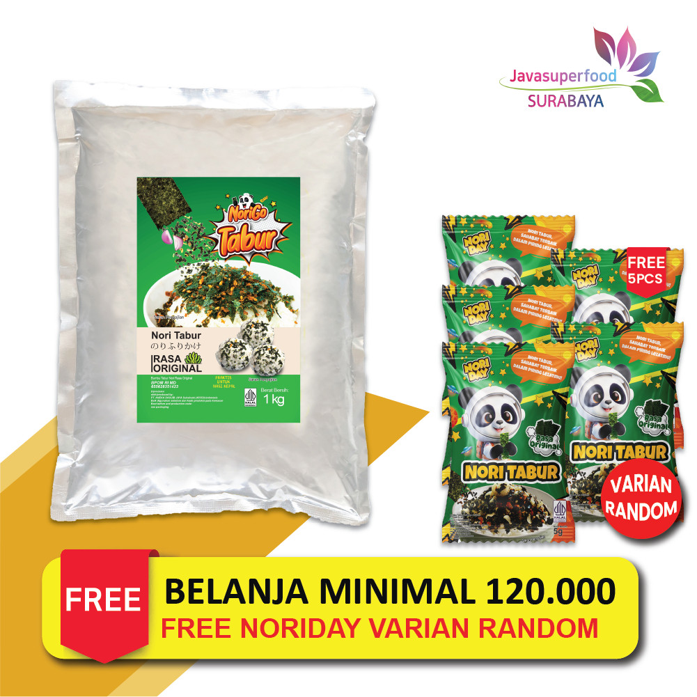 

Nori Tabur Rumput Laut Panggang Original 1Kg