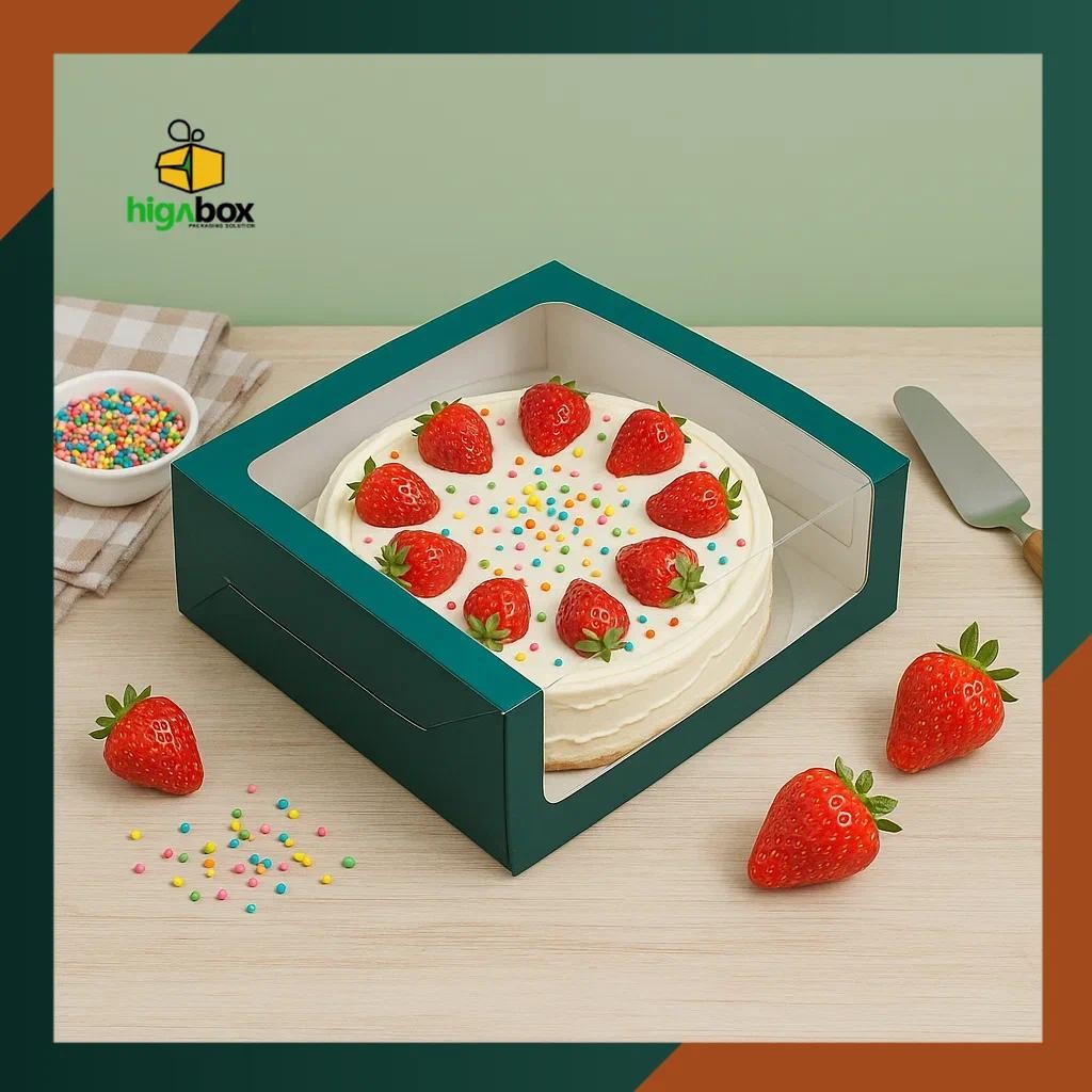 

Box Mika 22x22x8 / Box Donat / Box Brownis / Kotak Brownies / Box Spiku / Kotak Kue / Box Kue | HC11