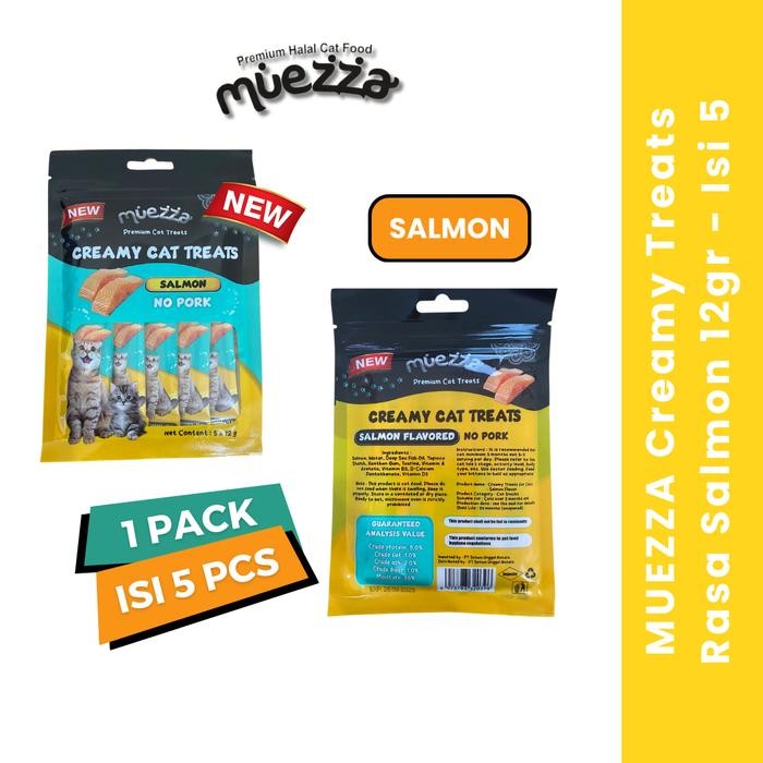 

Snack cemilan kucing - Muezza Creamy treats - salmon