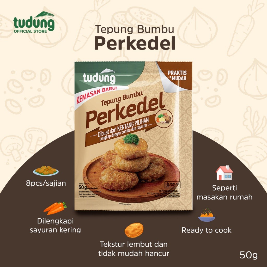 

Tudung Tepung Bumbu Perkedel 50g Tekstur Lembut