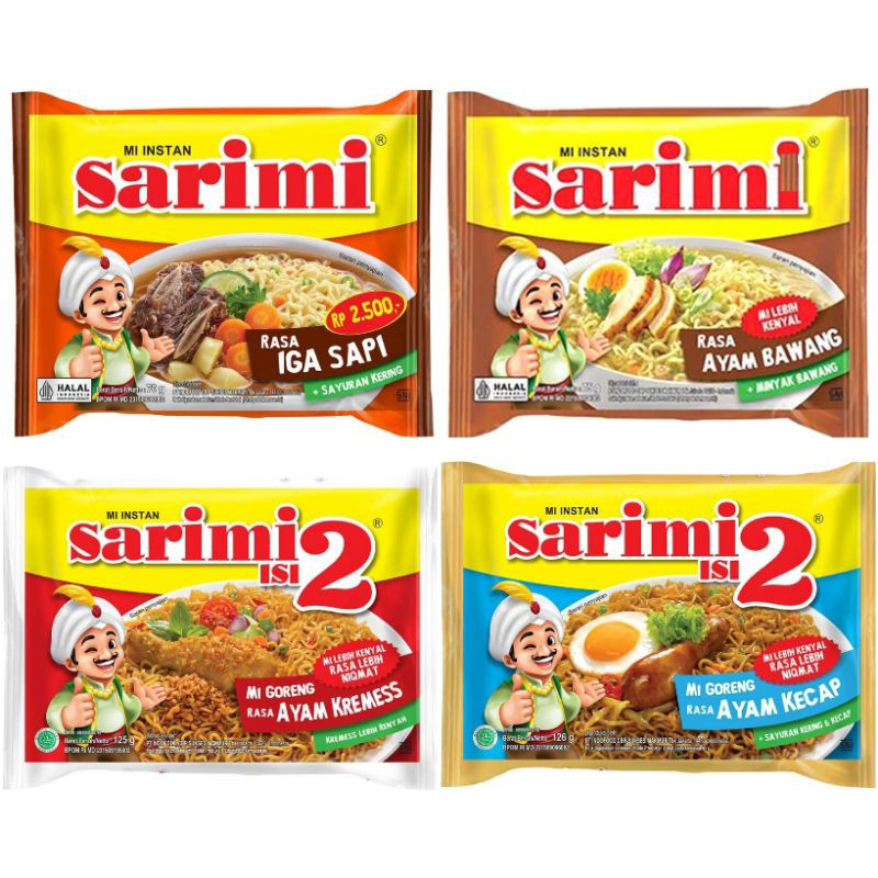 

SARIMI ALL VARIAN / SARIMI GORENG / SARIMI AYAM BAWANG / SARIMI DUO GORENG / SARIMI DUO SOTO (1 bks)