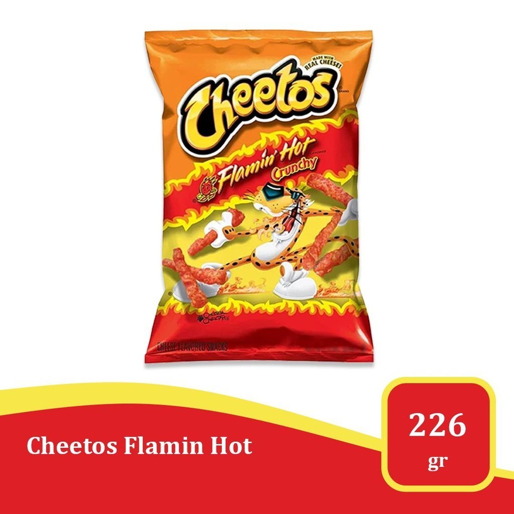 Cheetos Flamin Hot 226 gr – Camilan Pedas Gila Import USA