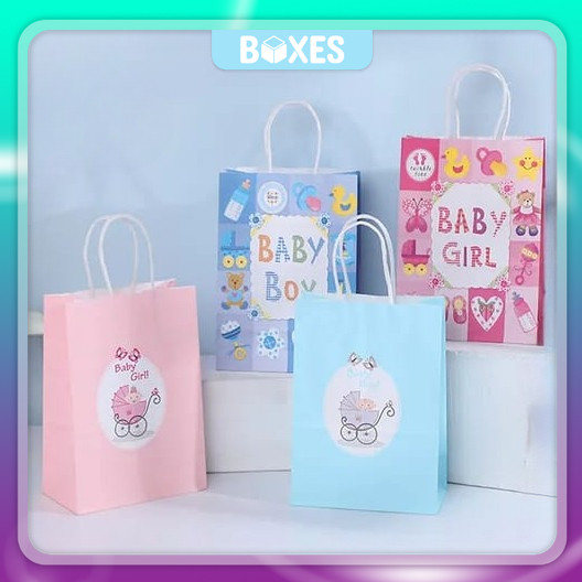 

Paper Bag Baby Boy / Paper Bag Baby Girl / Goodie bag Baby Boy / Goodiebag Baby Girl I AK01H1 - AK03H2