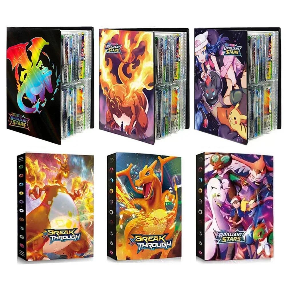 

2024 Charizard Mewtwo Holder Binder Collections Folder Anime Card Protector Notebook for Pokemones Album 240/540Pcs Card Book