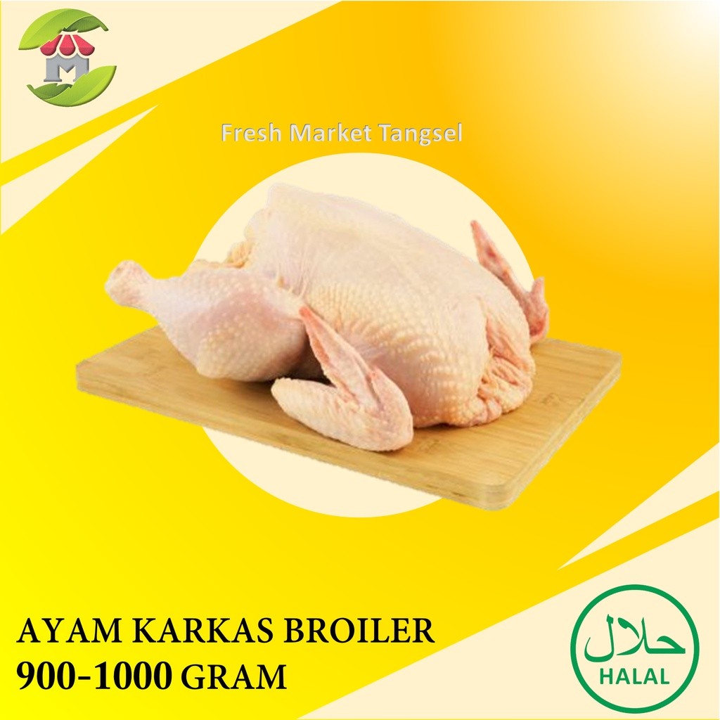 

Ayam karkas broiler size 400gr - 1kg ayam potong