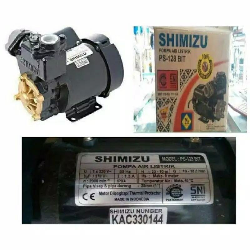 POMPA AIR SHIMIZU PS - 128 BIT / MESIN AIR SHIMIZU 128 BIT Co