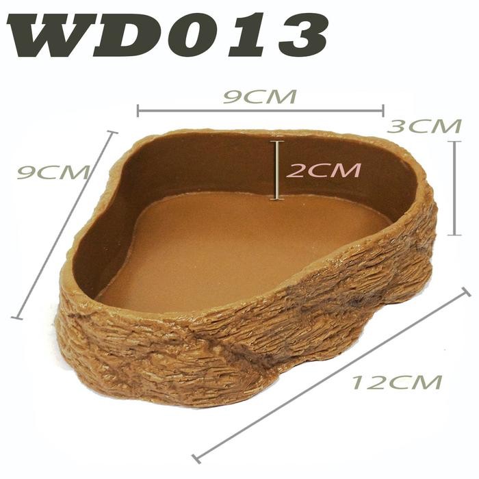 WD013 WATERDISH FEEDING DISH FOODDISH TEMPAT WADAH AIR MINUM MAKAN KALSIUM REPTILE LEOPARD GECKO KAD