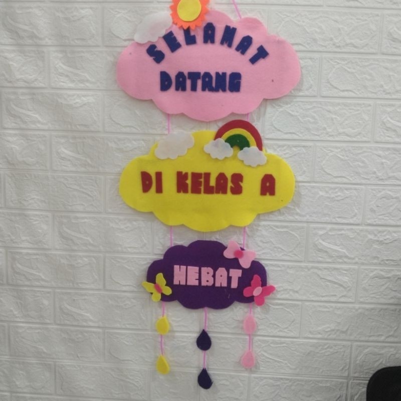 Selamat datang hiasan dinding kerajinan prakarya tugas sekolah