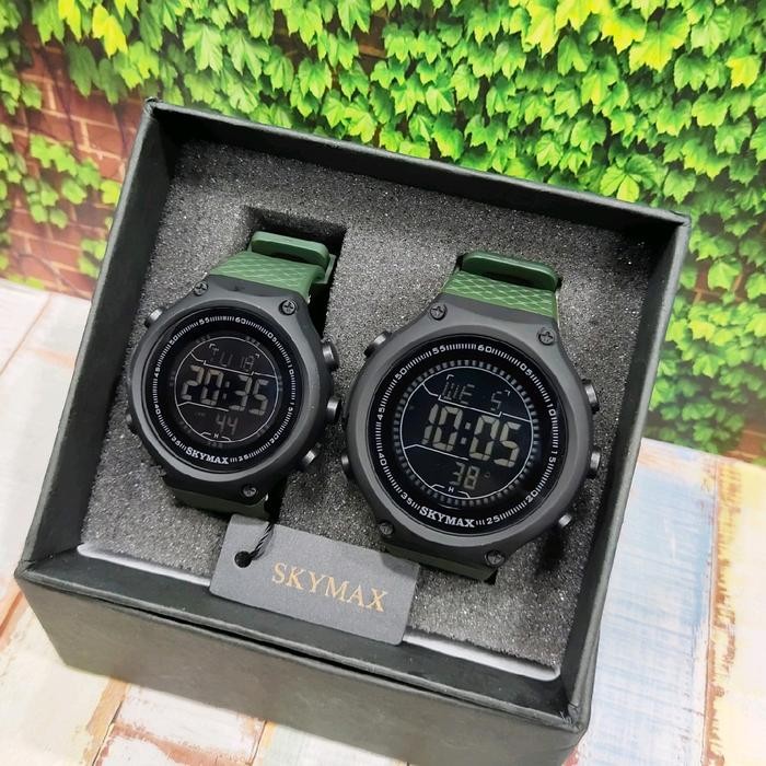 JAM TANGAN SKYMAX Digital Tahan air bisa untuk berenang - hitam, cewek